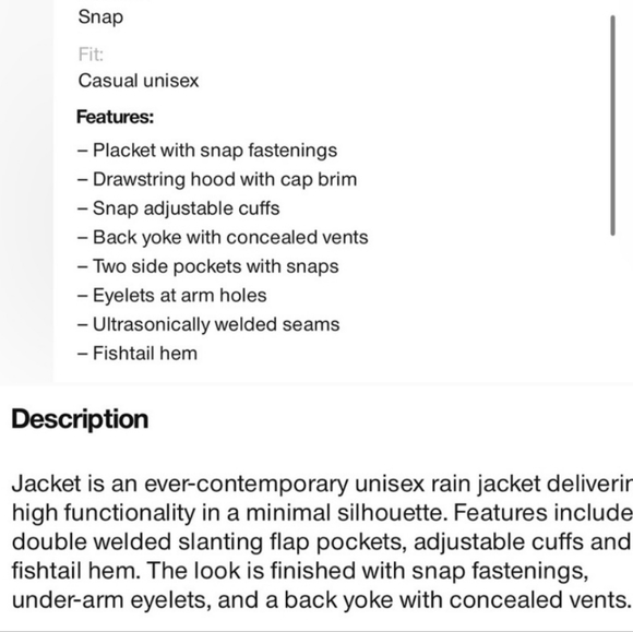 NWT Rains Hooded Raincoat Hooded Jacket Cement Gray Waterproof Unisex Small - Picture 2 of 5